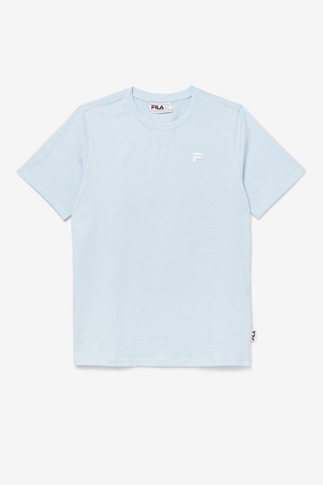 Fila T-Shirt Derion Mens Blue - India FCN-801235